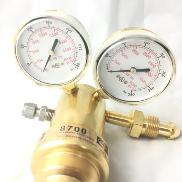 Why is a pressure regulator necessary when using nitrogen cylinders